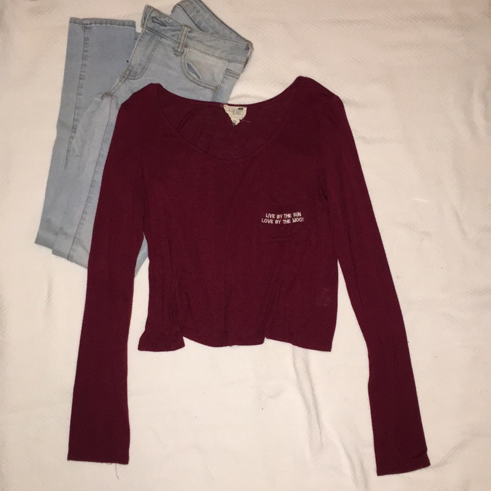 LA HEARTS cropped long sleeve